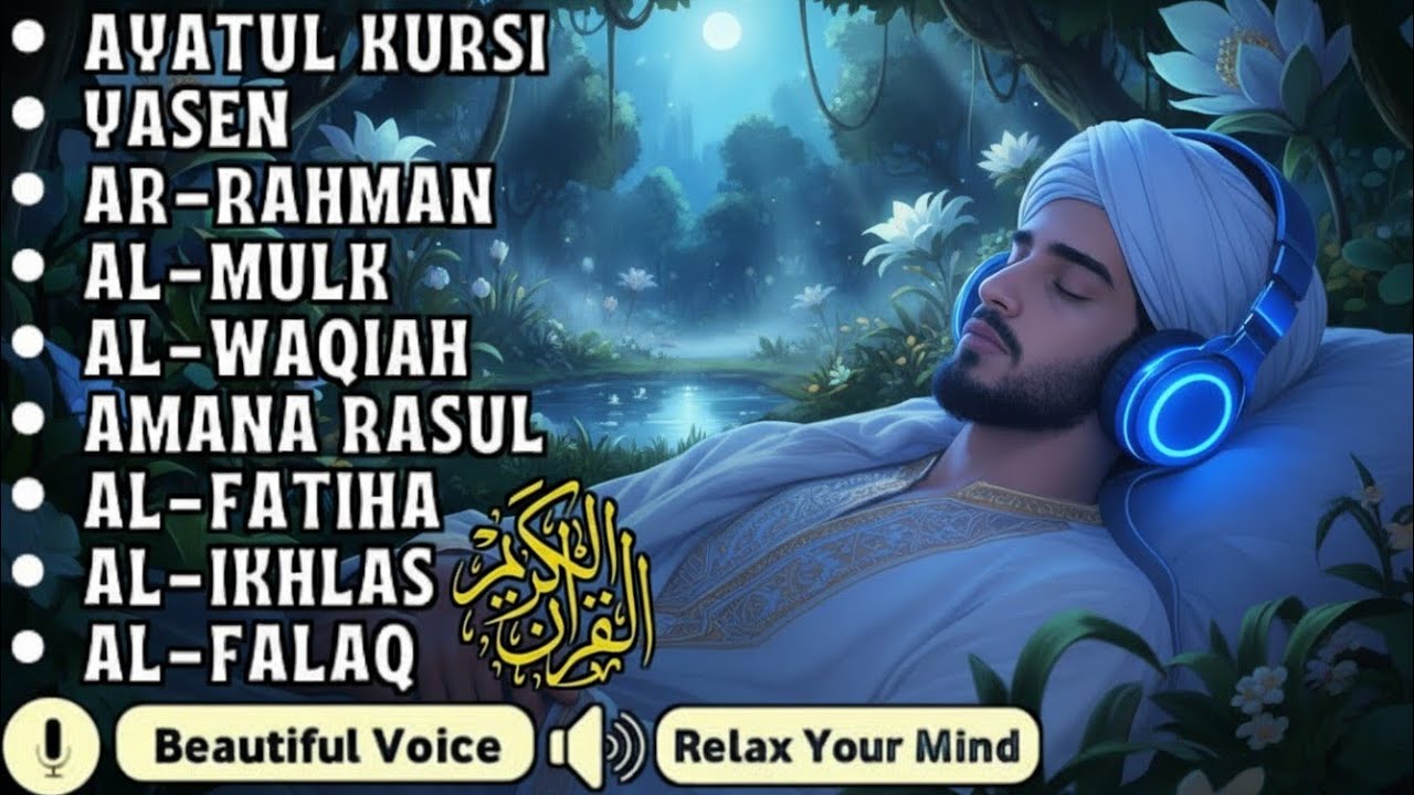 Quran Recitation in A Peaceful Voice I Alfatiha, Ayatul Kursi, Yasin ,Arrahman ,AlWaqiah
