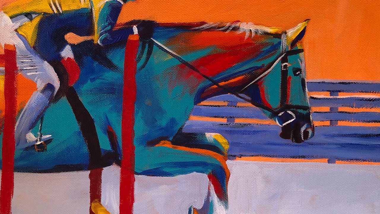 Painting a Horse Jumping