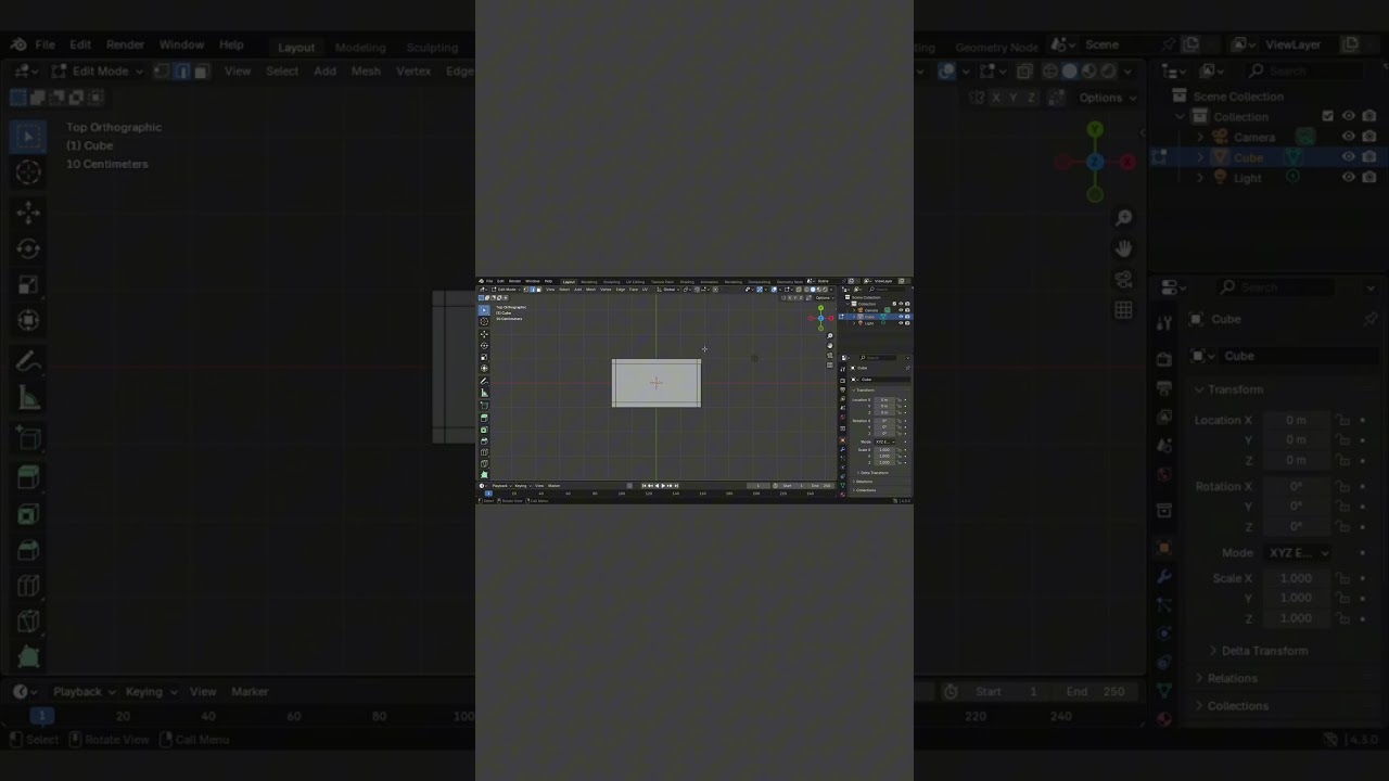 How to make table in Blender 3D animation