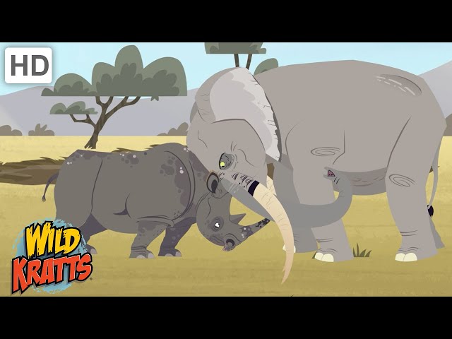 Wild Kratts | Elephants, Rhinos, and Hippos | Powerful Pachyderms [Full Episodes] class=