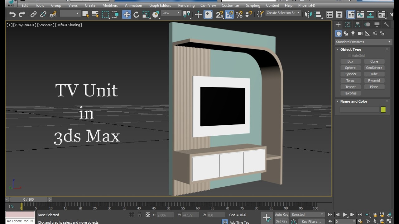 3D TV Unit in 3ds Max | TV Unit Modeling in 3ds Max | Create TV Unit ...