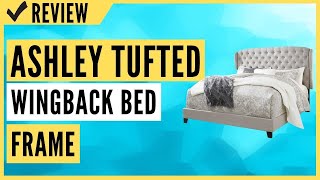 Signature Design By Ashley Jerary King Upholstered Tufted Wingback Bed Frame