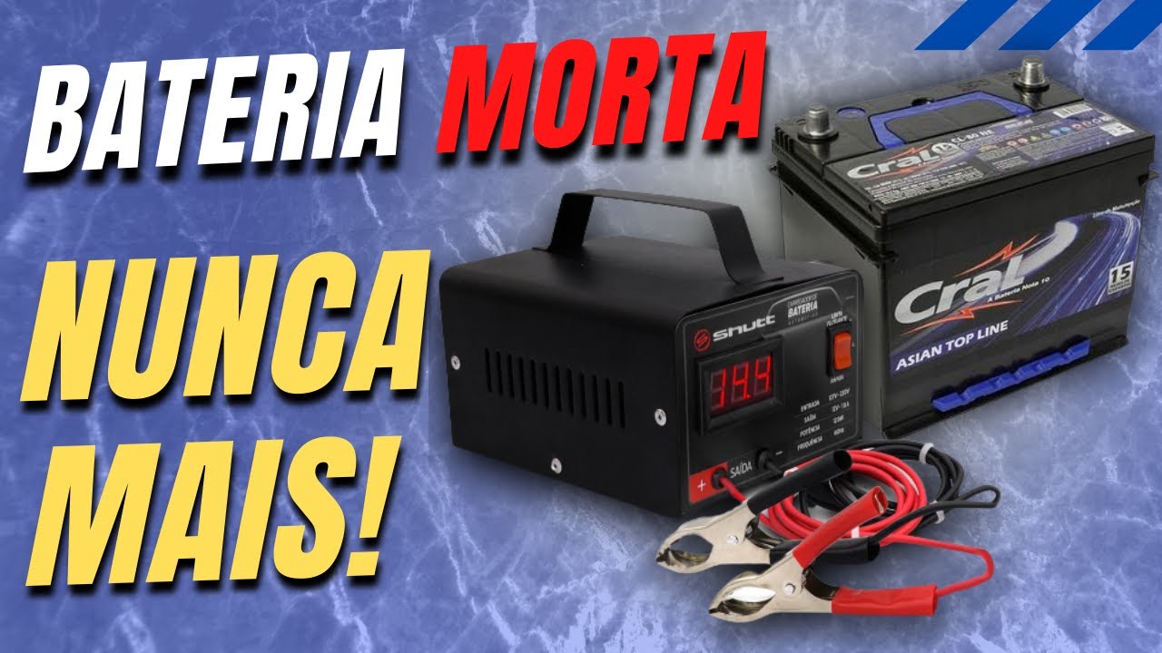 ⚡SUPER FÁCIL⚡ TUTORIAL Como carregar uma bateria de carro com ...