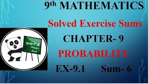 SAMACHEER 9th Std MATHS|| CH-9 || PROBABILITY || EX:9.1 SUM-6 || (T.N)2021||In Tamil || NEW SYLLABUS