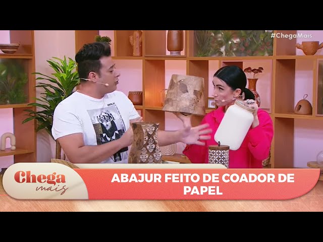 Aprenda a fazer um abajur com coador de papel | Chega Mais (06/05/24)