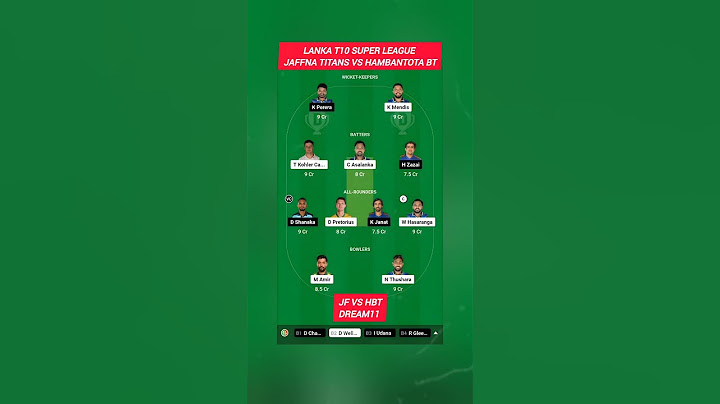 🔥 Lanka t10 super league Jaffna titans vs hambantota bangla tigers dream 11 prediction #cricket