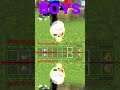 Girls Vs Boys #minecraft #shortsminecraft