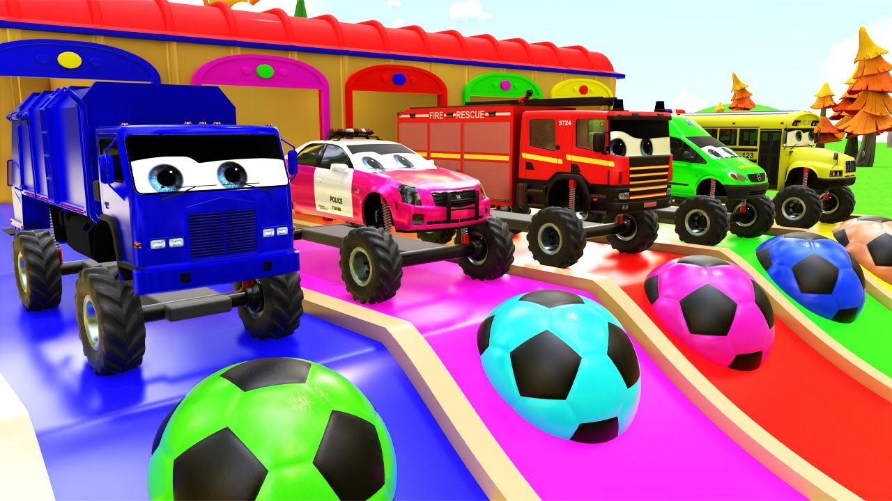 Egg Suprise + Old McDonald Song! Cars Go through Magic Water!