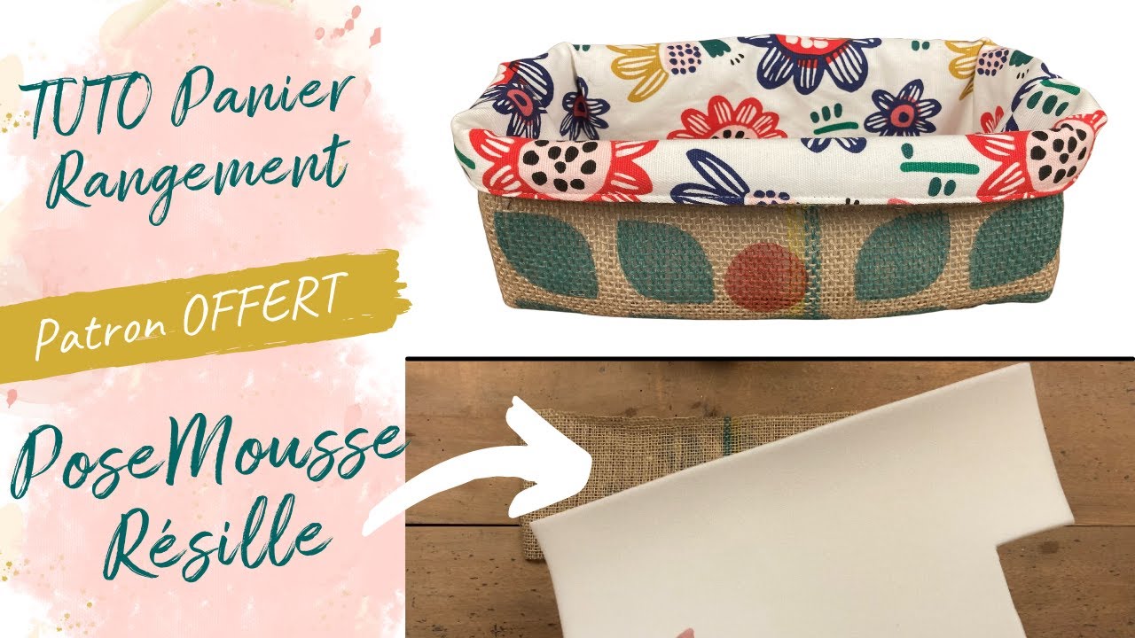 Coudre panier rectangulaire I Technique mousse sur résille 