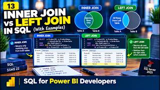 INNER JOIN vs LEFT JOIN in SQL ✨Video 13/30 ☑️ #sqlserver #ssms #sql #innerjoin #leftjoin #powerbi Update