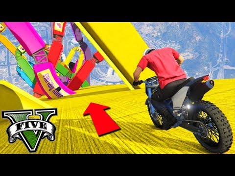 GTA V Online: A MEGA RAMPA MALUCA com MOTOS!!! ÉPICO 