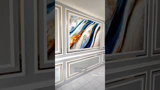 Moulding, lis gold dan wall sticker custom marmer 3D