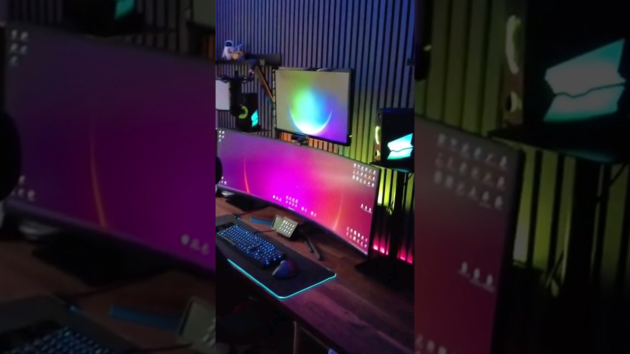 Verbouwde studio met akoestische panelen en veel LED's 😍 - #shorts