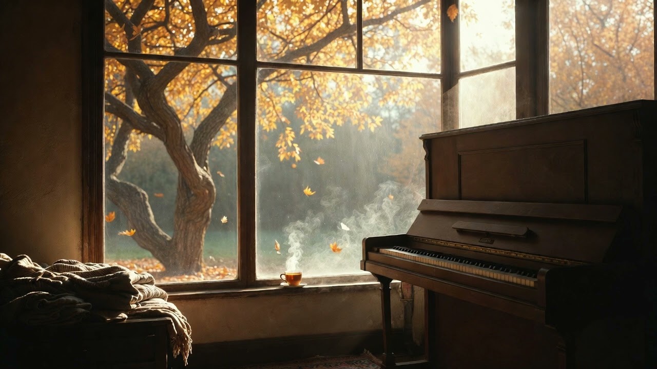 Autumn Piano by the Window • Romantic & Calm Music for Focus, Study & Relaxation