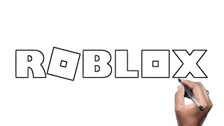 How to Draw Roblox Logo - Step by Step - BiliBili