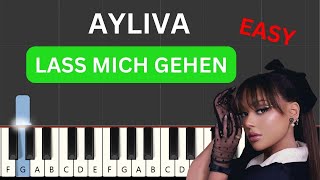 AYLIVA - Lass mich gehen (EASY Piano Tutorial) (Original Key) Resimi