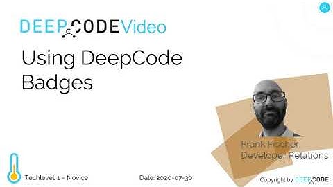 DeepCode Badges - How to use...