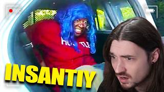 Man With Blue Wig GOUGES Cops Eyes Out