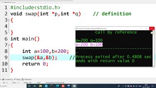 call by reference program in c | learn coding