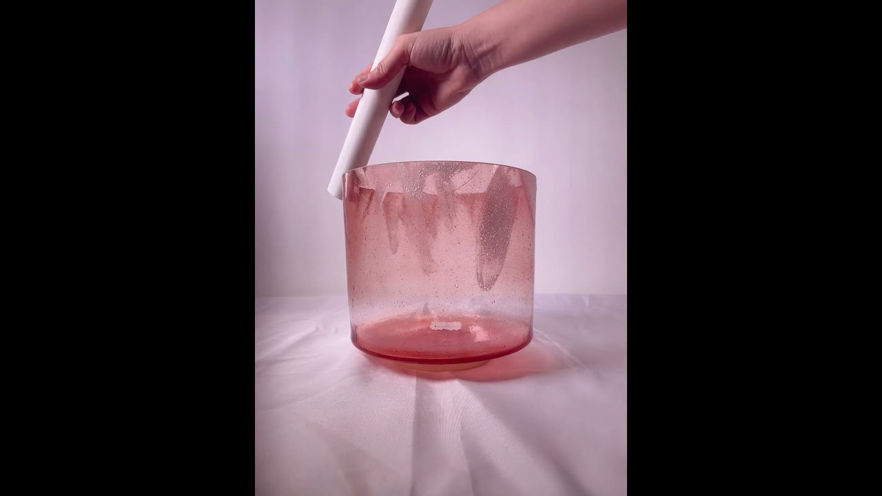 クリスタルボウルサウンド【B07】8inch G# 5 Rhodochrosite