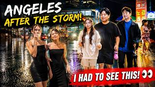 ANGELES CITY  🌧️🇵🇭 Exploring Fields Avenue During the Typhoon