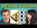 10 MIND BLOWING OPTICAL ILLUSIONS #2 with ADULTS (React)