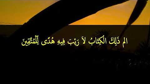 سورة البقرة بصوت الشيخ الحصرى (من الاية 1 الى الاية 16)🌹