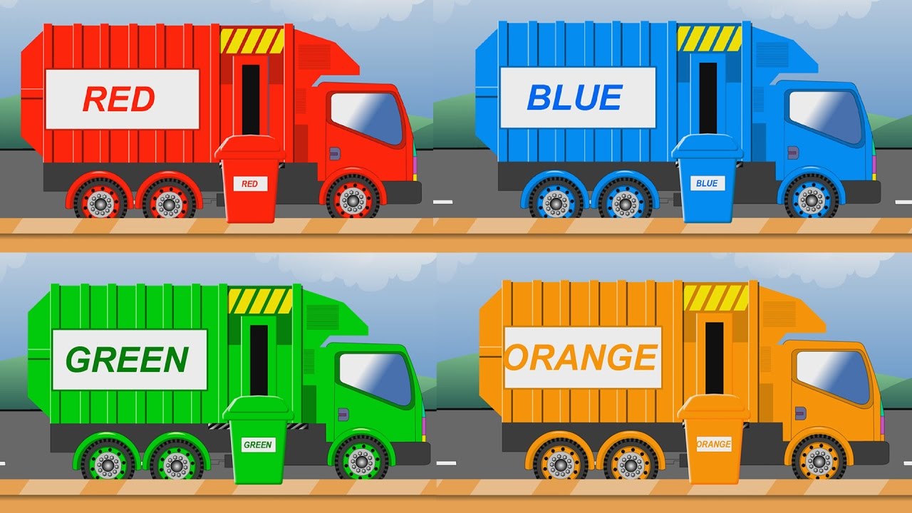 Learn Colors with Garbage Truck Toy - Colours for Kids to Learn