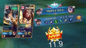 Unstoppable Gusion Combos!☠️Best Build & Insane Damage & Tigreal