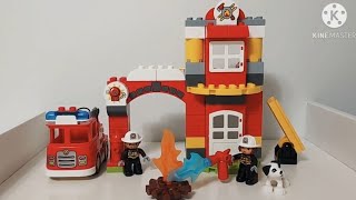 LEGO DUPLO 10903 Fire Station Let's Build | İtfaiye merkezi Lego yapımı | Rakennetaan Lego paloasema