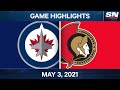 NHL Game Highlights | Jets vs. Senators – May 3, 2021