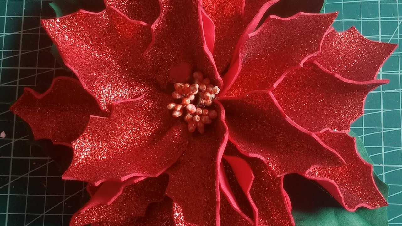 paso a paso flor de pascua goma eva