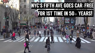 NYC&#39;s Fifth Avenue Goes Car-Free for the first time in over Fifty Years