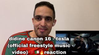Didine Canon 16 - Tesla (Official Freestyle Music Video) ALGERIAN RAP REACTION
