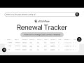 Renewal Tracker - A free tool to organize SaaS contracts, track renewals & get auto-reminders