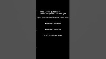 Nodejs | What is the purpose of 