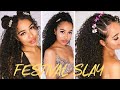 EASY SUMMER FESTIVAL HAIRSTYLES FOR CURLY HAIR (Coachella) 2019 - Lana Summer