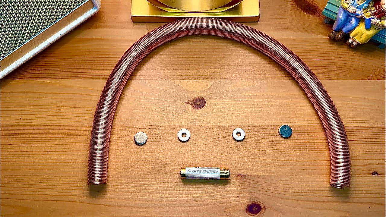 Coil Train Battery Magnet Copper Wire Conductive | Asmr.anson
