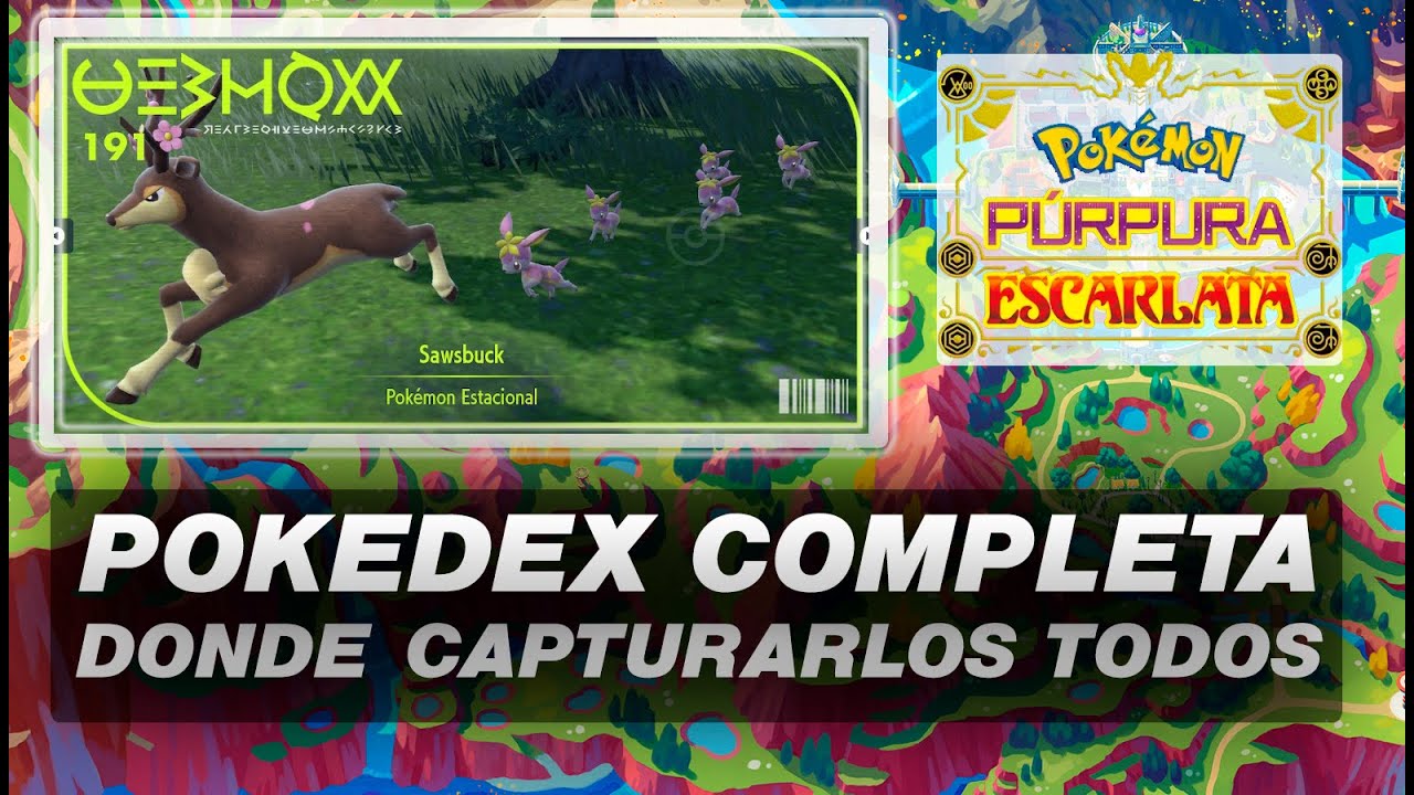 191 Pokedex Paldea Sawsbuck Forma Otoño (Donde y Como Capturarlo