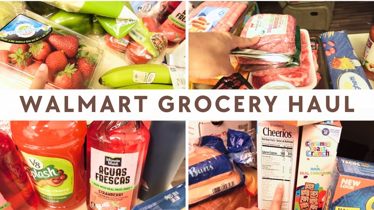 Walmart Grocery Haul Family of 3 Monthly Grocery Haul with Walmart