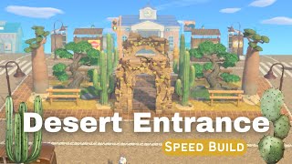 STUNNING 🌵ACNH Entrance Speed Build Plaza Aussibelle | Animal Crossing: New Horizons Gameplay