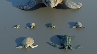 Turtles Size Comparison | 3d Animation Comparison | Real Scale Comparison of Turtle