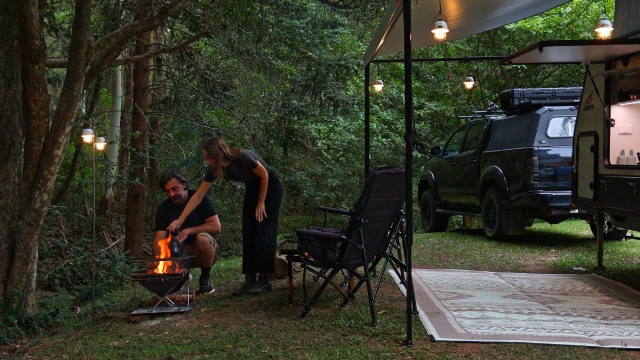 Van Camping in the Rainforest | Sashimi beside the Campfire