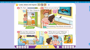 Bài đối thoại Unit 13: What do you do in your free time? - Lesson 1 | Tiếng Anh 5