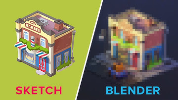 Modeling Barbershop in Blender (Timelapse)