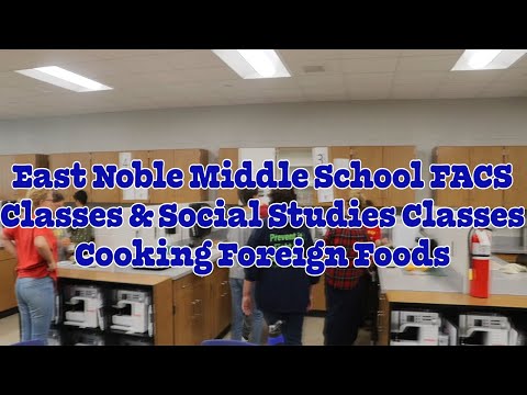 East Noble Middle School Team Teachings Cooking Foreign Foods