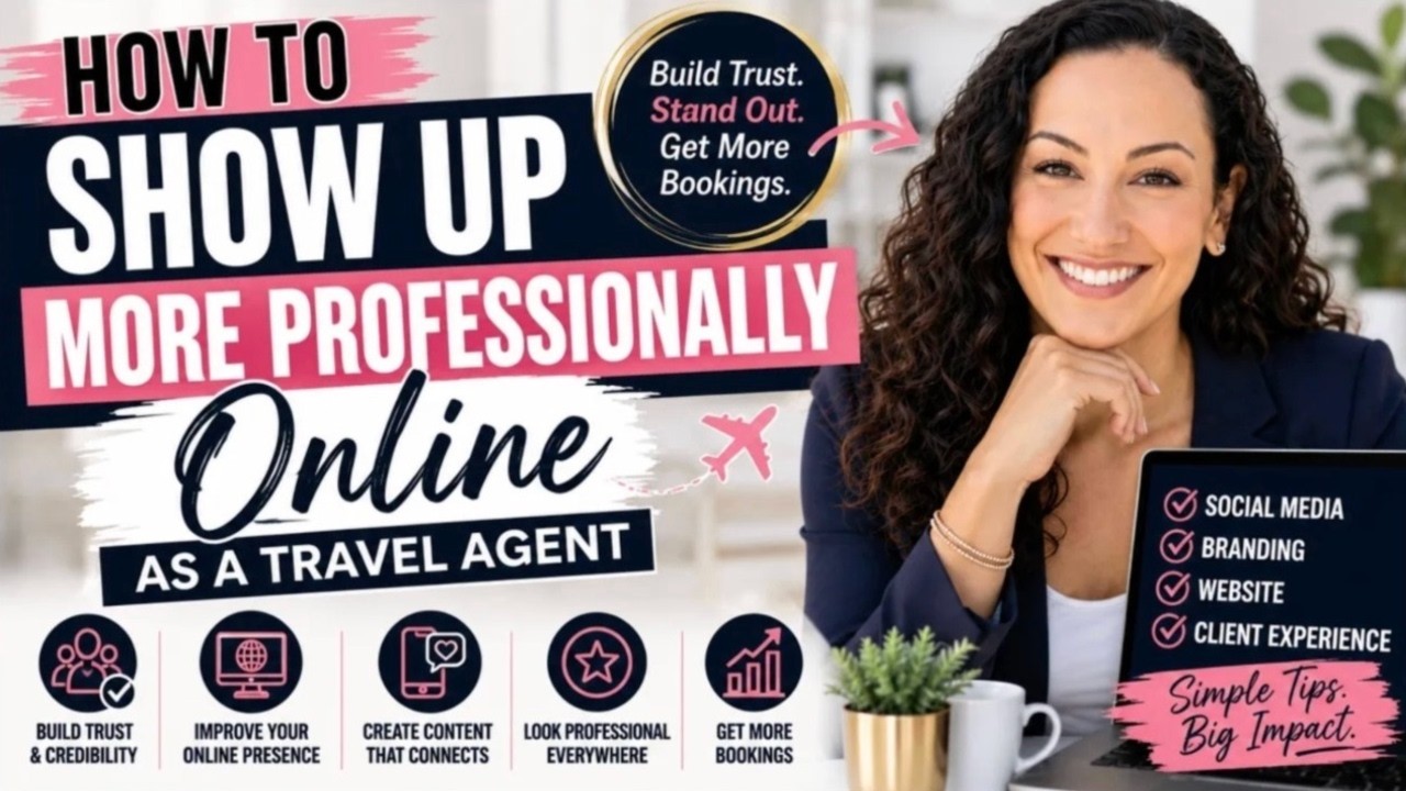 How to Show Up More Professionally Online as a Travel Agent- LIVE REPLAY
