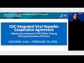 CDC Integrated Viral Hepatitis Cooperative Agreement – National Call (February 22, 2022)