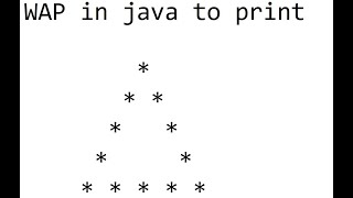 wap in java to make hollow triangle