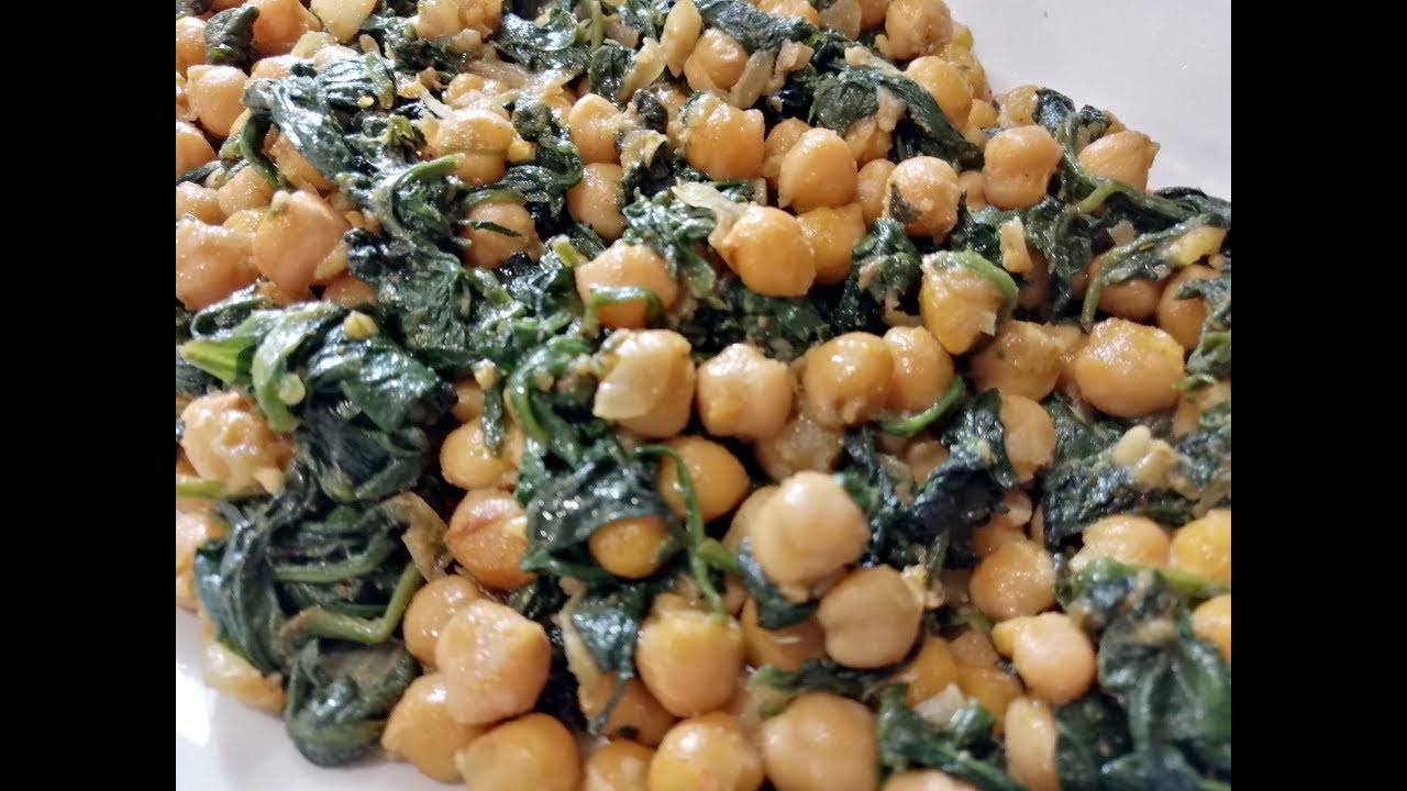 Garbanzos con espinacas, al curry, al estilo de Mariaje YouTube